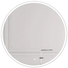 Зеркало круглое с белой УФ-окантовкой и подсветкой EMZE UV Led