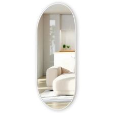 Зеркало настенное овальное в раме EMZE Color Oval белое