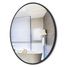 Зеркало настенное круглое в раме EMZE Color Round черное