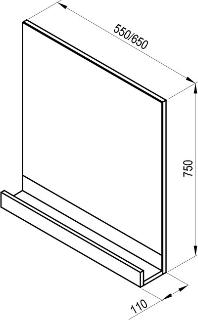 Зеркало Ravak 10° 55/65 темный орех