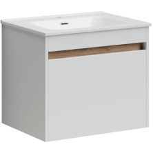 Тумба подвесная Sancos Smart 2 ящика белый глянец 60/80/90/100/120