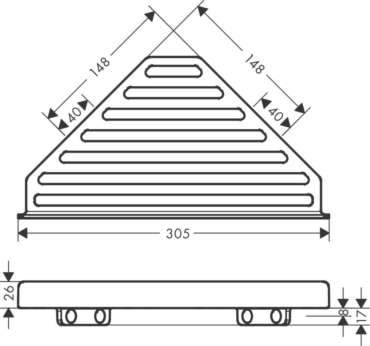 Угловая корзинка Hansgrohe AddStoris, 41741670