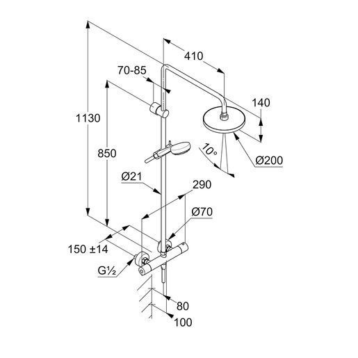 Dushevaya Sistema Kludi Logo Dual Shower System 6809405 00 Kupit V Minske