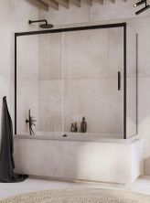 Шторка для ванны Radaway Idea Black PN DWJ+S