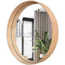 Зеркало круглое в раме EMZE Loft дуб