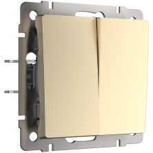 Выключатель двухклавишный Werkel W1120011 (шампань)