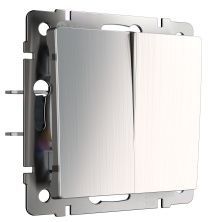 Выключатель двухклавишный Werkel W1120002 (глянцевый никель)