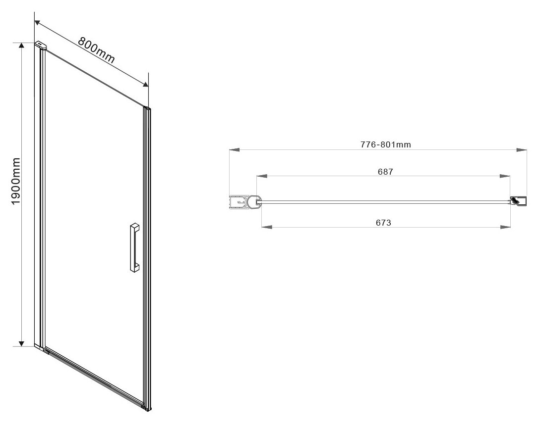 Душевая дверь Vincea Orta VPP-1O-CL
