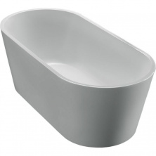Отдельностоящая овальная акриловая ванна без перелива Belbagno BB71-W0