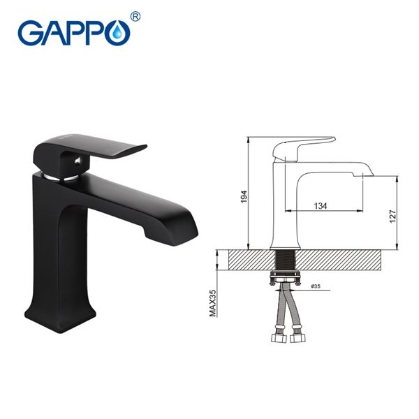 Смеситель для раковины Gappo G1050
