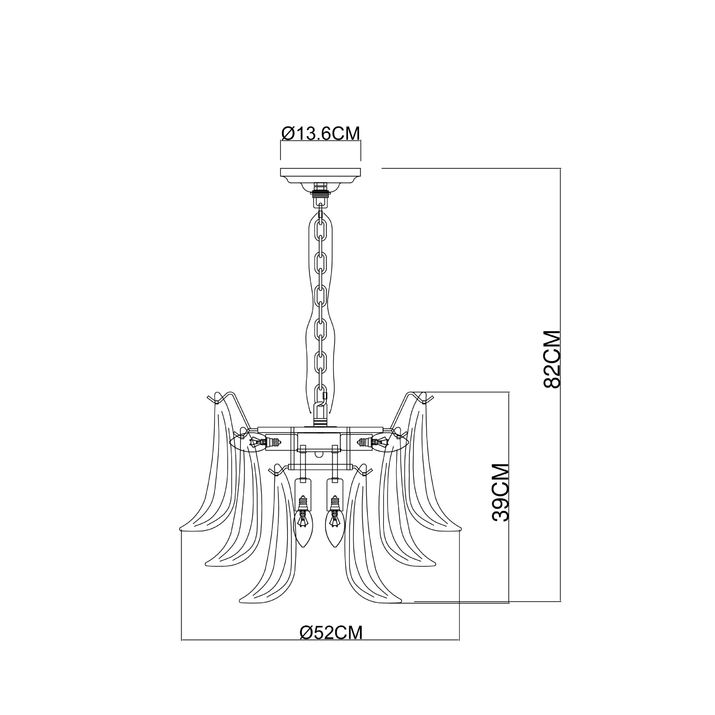 Подвесная люстра Arte Lamp Maya, A4072LM-6GO