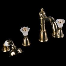 Смеситель для ванны с гарнитуром Boheme Camelia Gold, 395