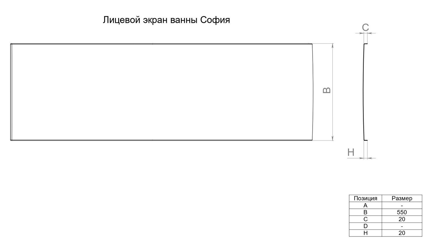 Ванна Triton София 170x95
