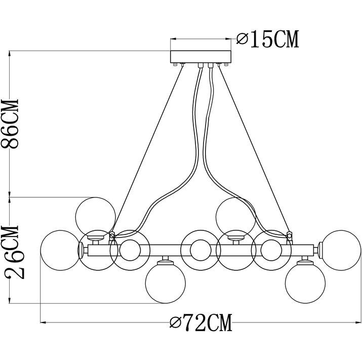 Подвесная люстра Arte Lamp Bolla-Piccolo, A3988SP-25AB